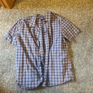 Patagonia Blue and Orange Casual Button Down Shirt